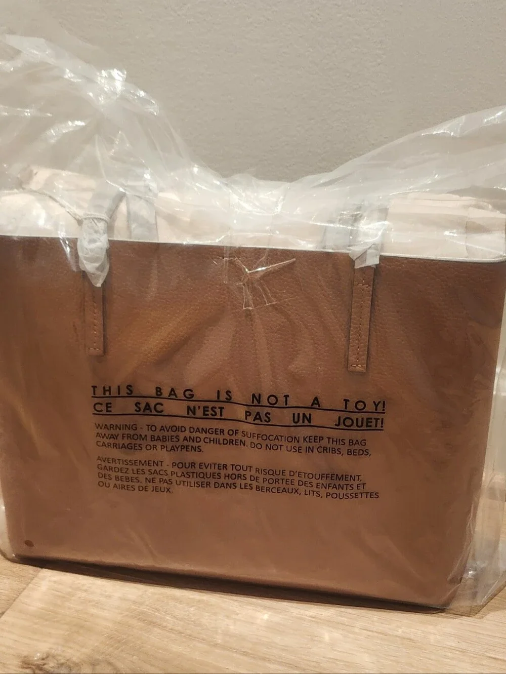 Tory Burch Tan Leather Tote with Gold Logo